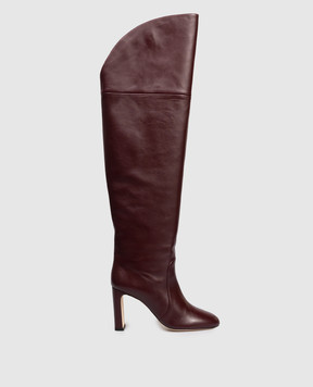 Stuart Weitzman Burgundy leather over the knee boots BABETTE SM453