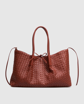 Bottega Veneta Terracotta Pinacoteca leather tote bag 817166V5AG1