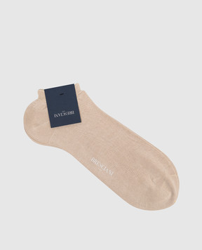 Bresciani Beige short cotton socks MP009RI0006BR