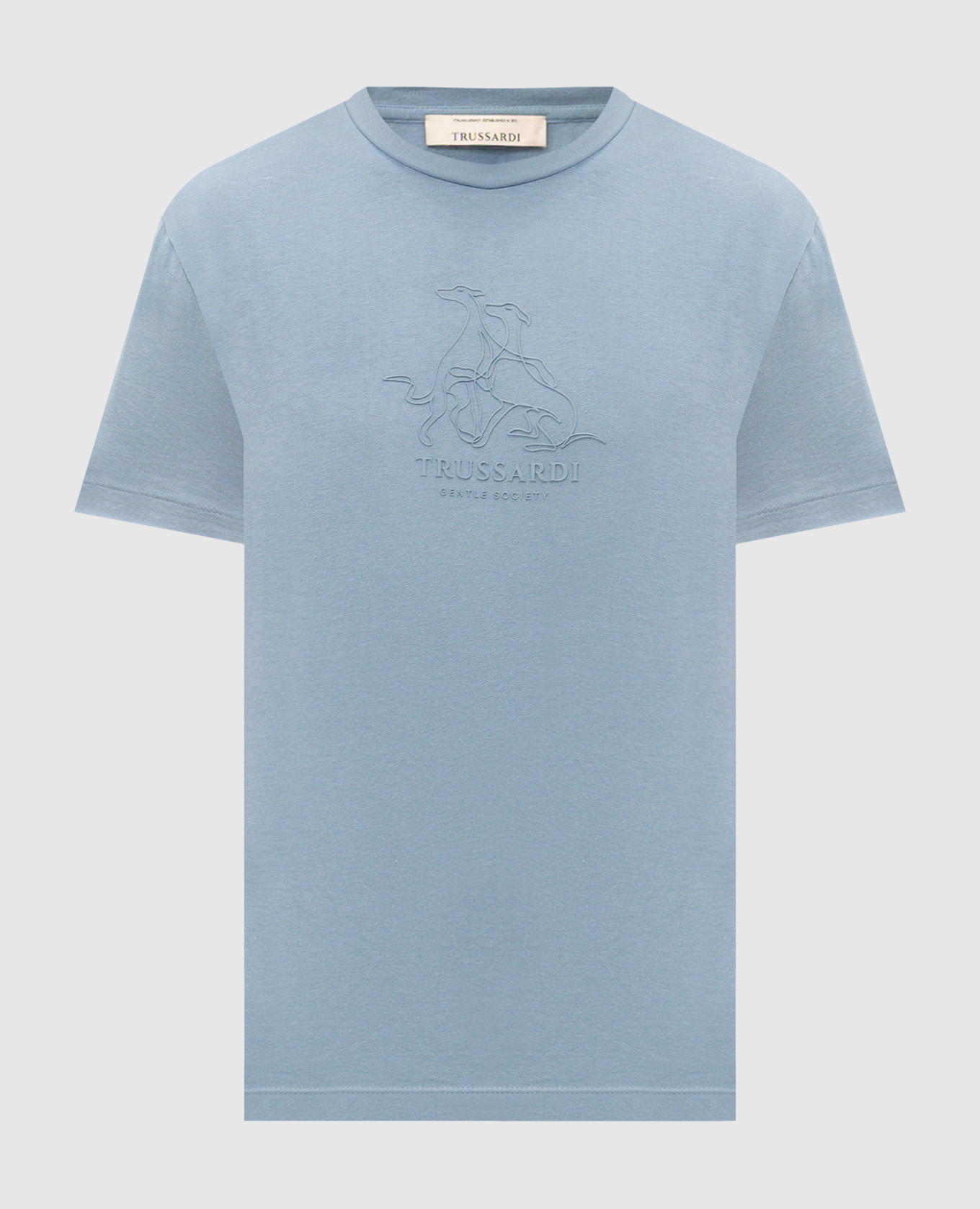 Blue T-shirt with logo print