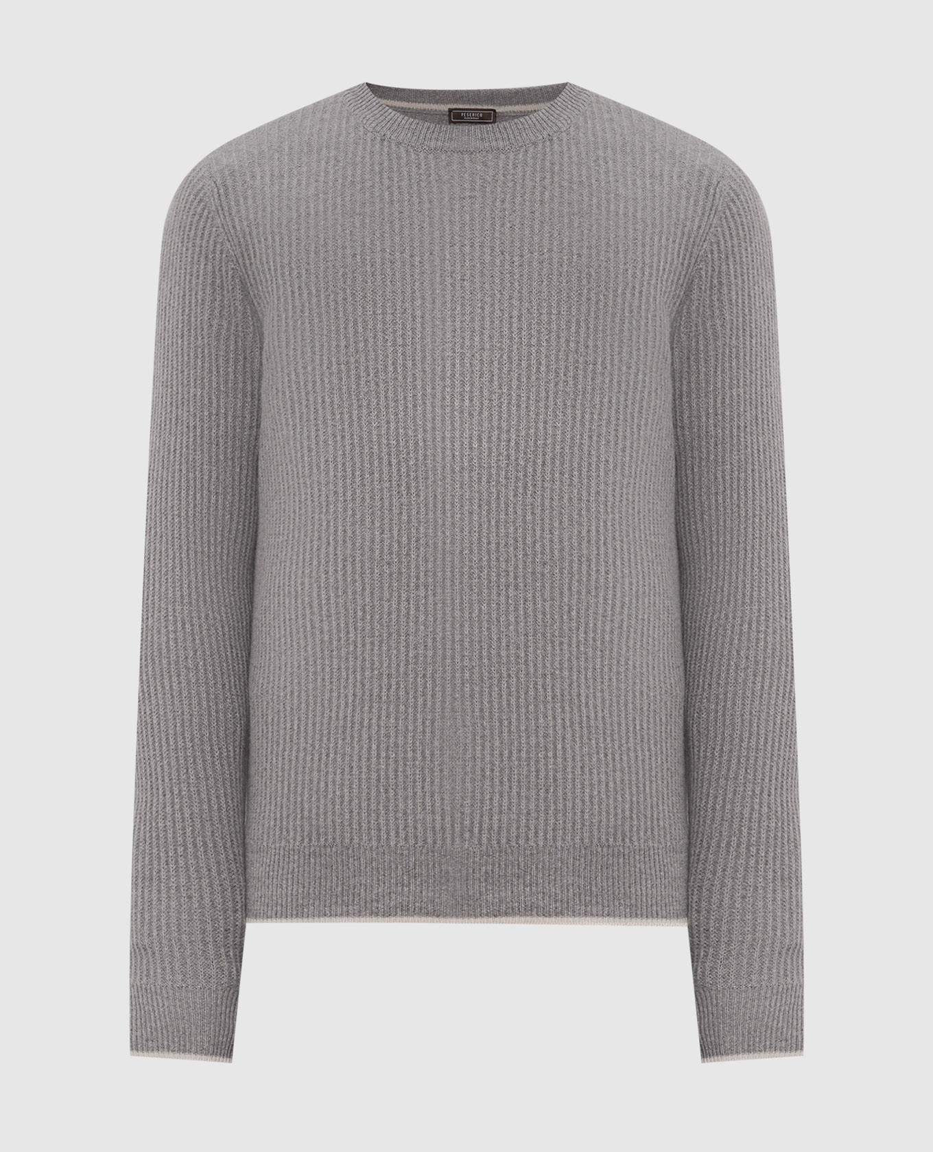 Gray wool and cashmere sweater