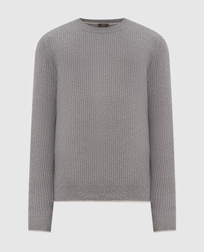 Peserico Gray wool and cashmere sweater R59564F079Z470