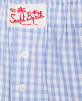 MC2 SAINT BARTH Kids' Blue Boxy Check Shorts BXY00103941L