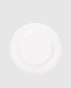 Baci Milano Pearl White Dinner Plate PL1COL01