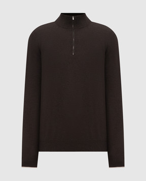Peserico Brown wool and cashmere jumper R59531F129V470
