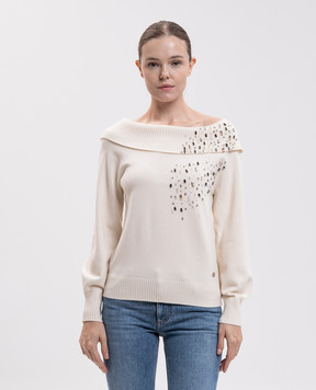Twinset Ivory jumper with applique 262AP3141