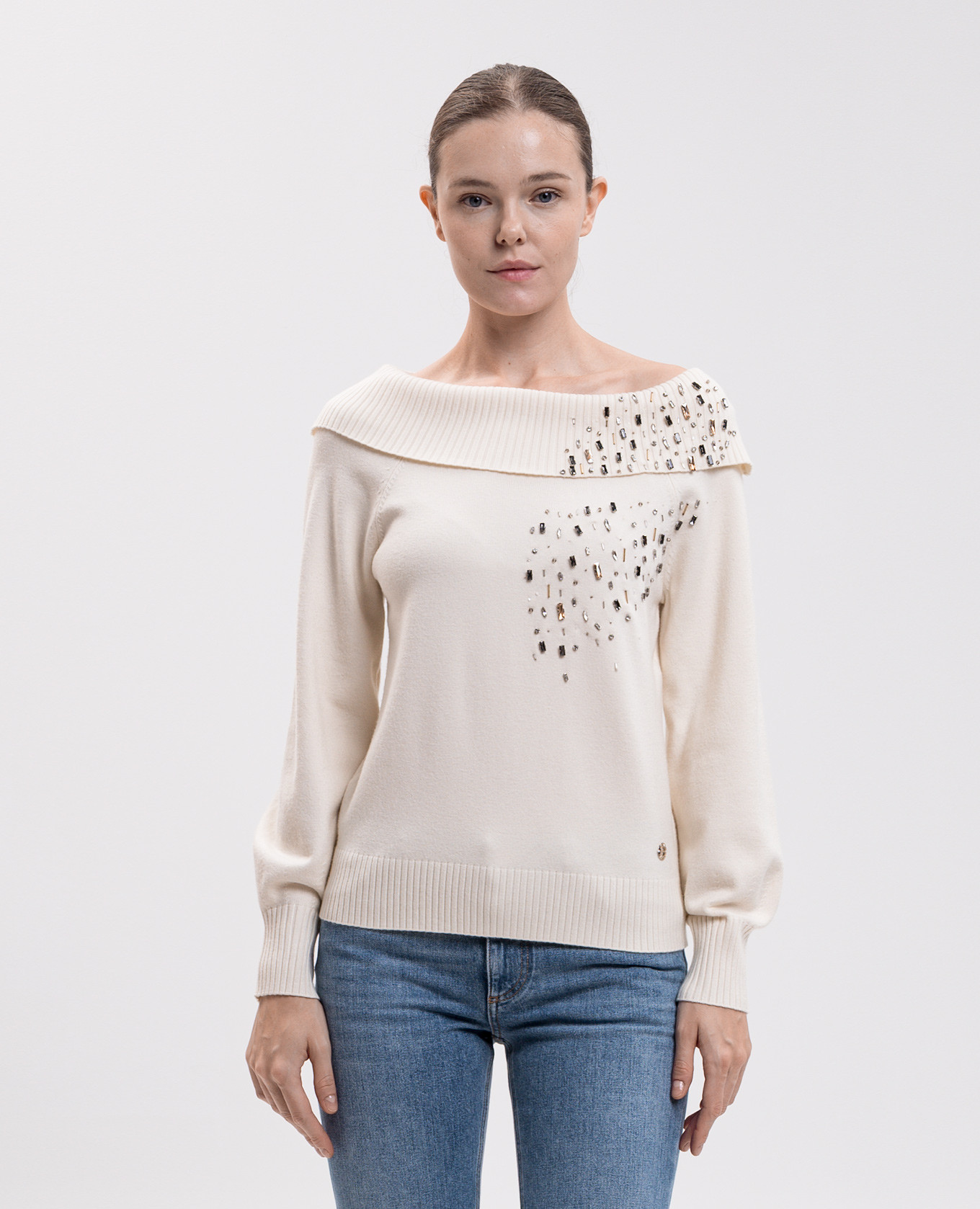 Ivory jumper with applique Twinset 3