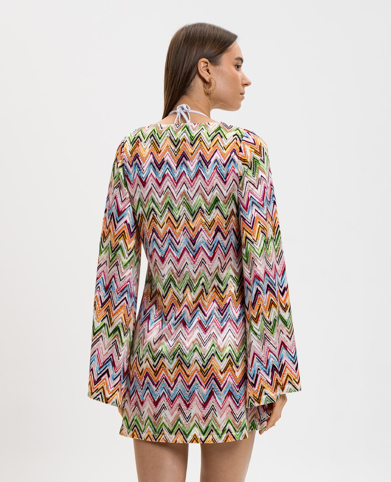 

Mini beach dress with a pattern Missoni, White