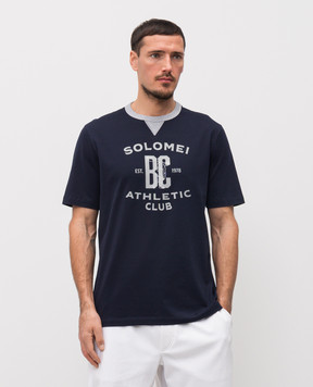 Brunello Cucinelli Blue T-shirt with print M0B131001G