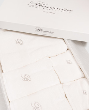 Blumarine Home Set of white terry towels Risveglio with crystals 5 pcs W0000250021