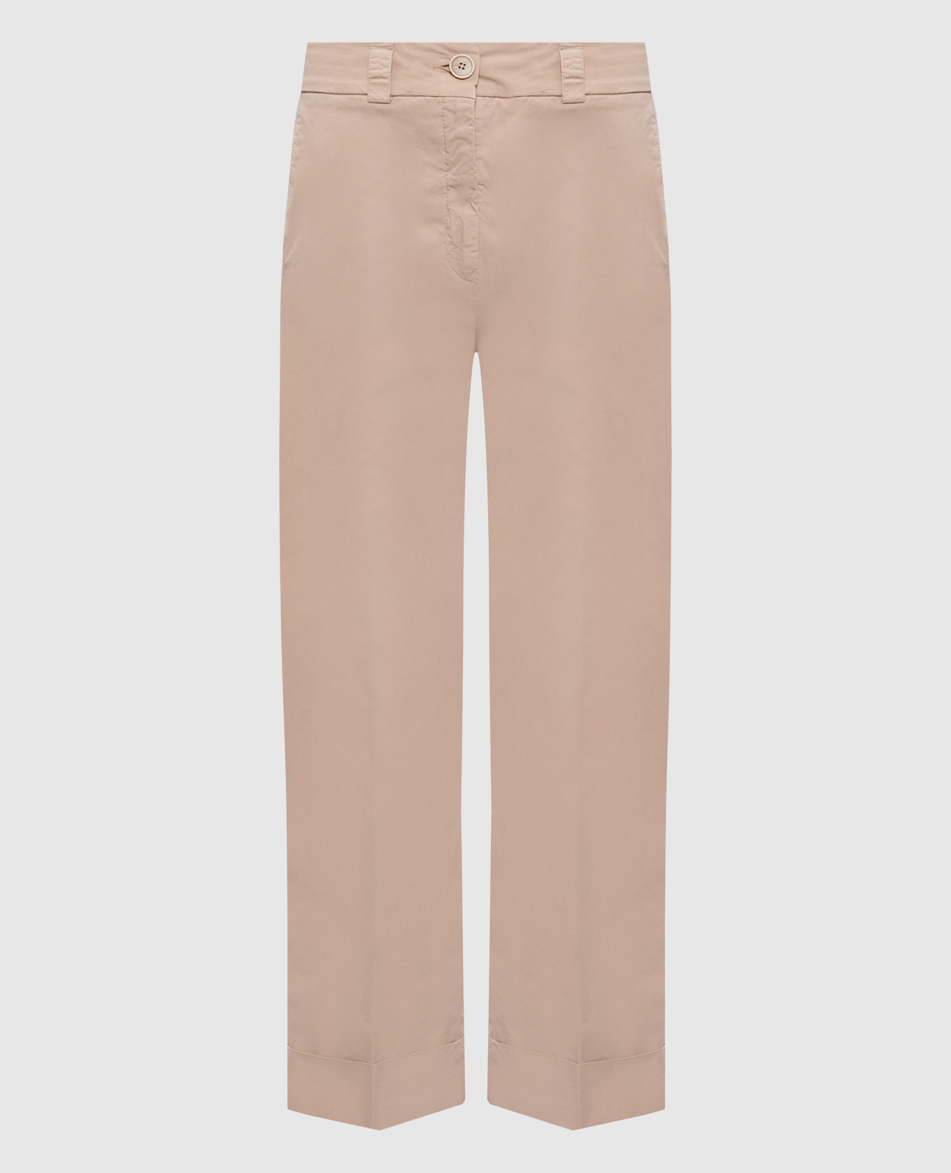 Beige trousers with lapels