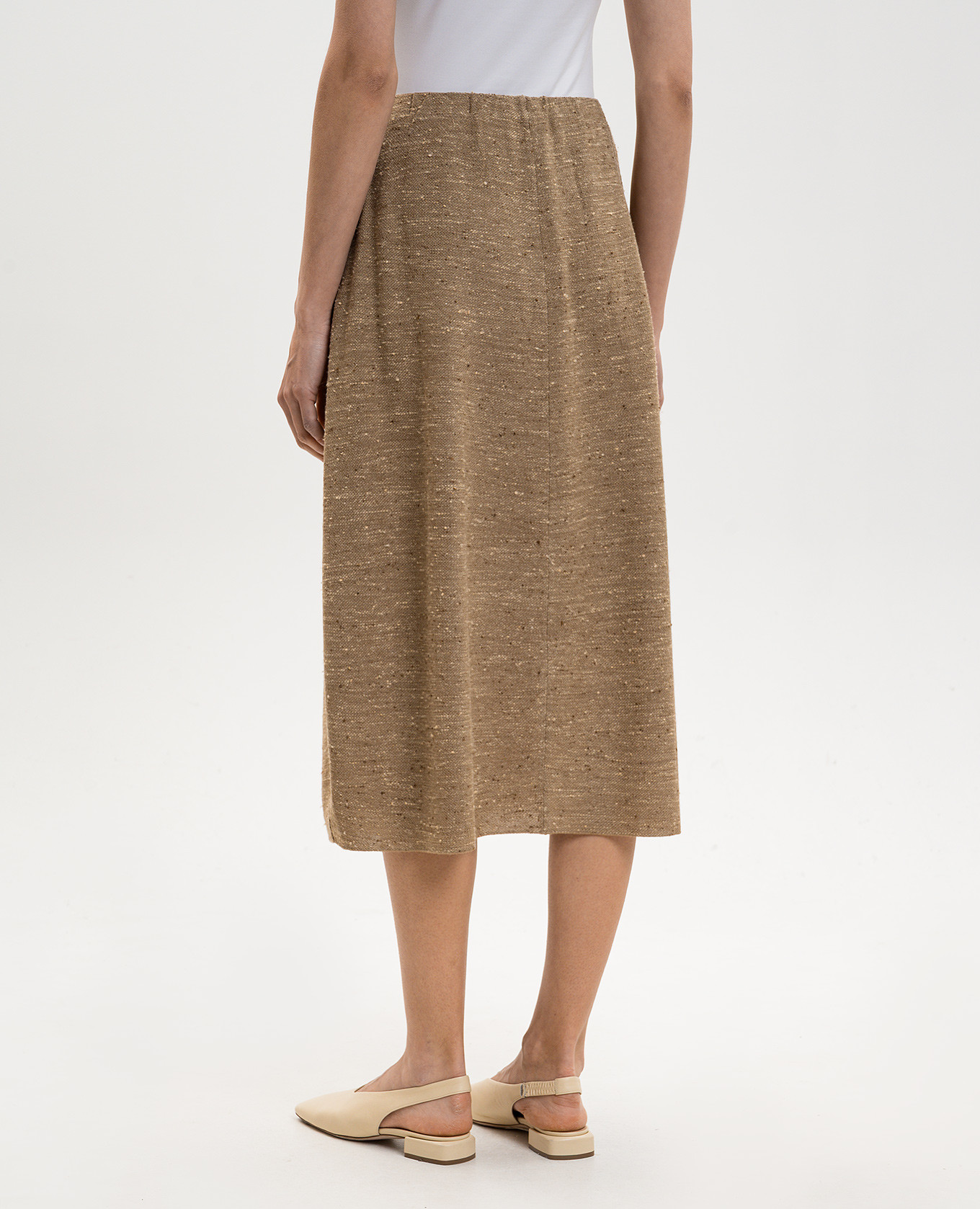 

Brown skirt with silk BOBOUTIC