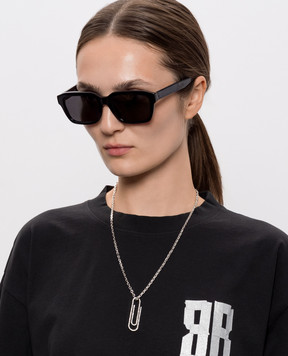 Off-White Silver chain with Paperclip pendant OWOB146S26MET001
