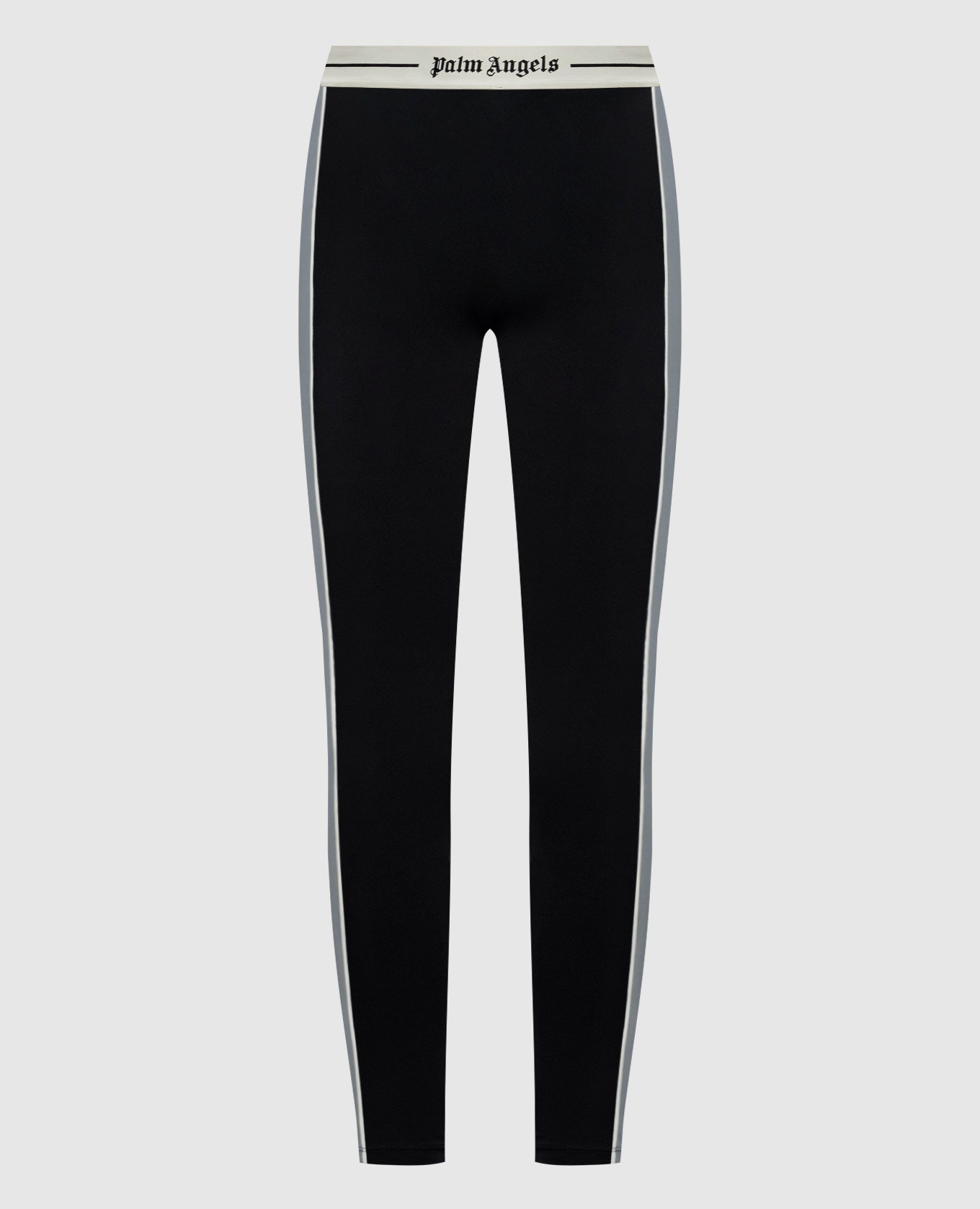 Schwarze Leggings mit Logomuster