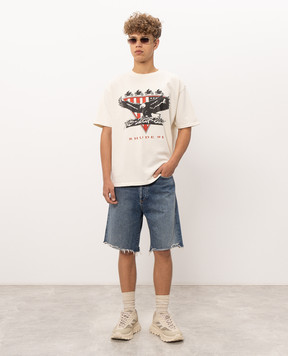 Rhude Stage Racing ivory t-shirt RHFW26TT08012