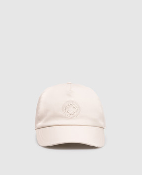 Peserico White cap with embroidered emblem R76057C0RCC762