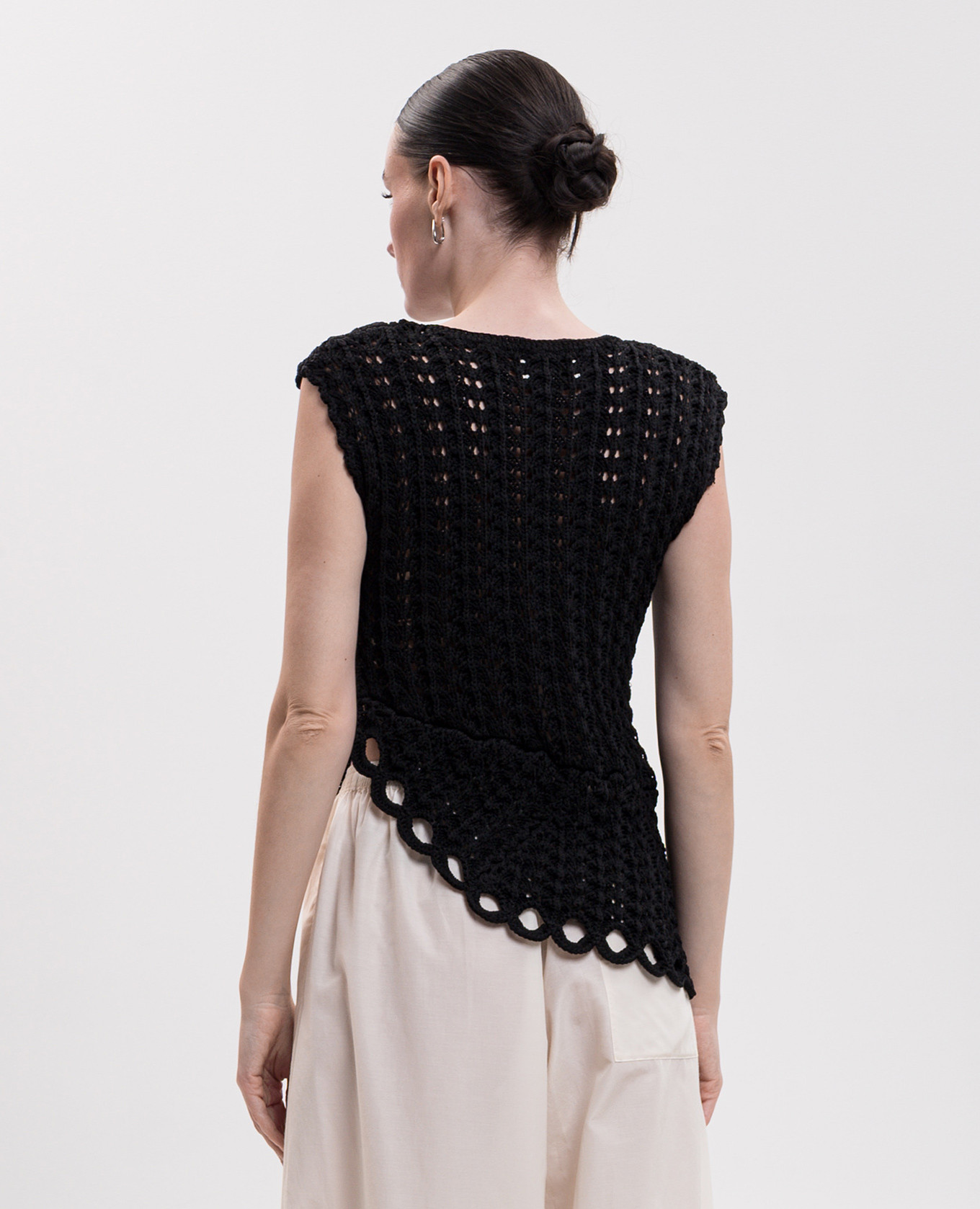 Black openwork top SAEZ Loulou de Saison 4