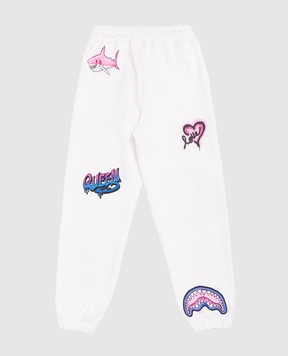 Sprayground Children's white Graffiti joggers SPY1450EWHT