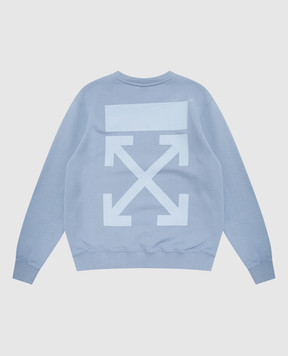Off-White Children's blue sweatshirt with OFF print 44GBA001S26F006