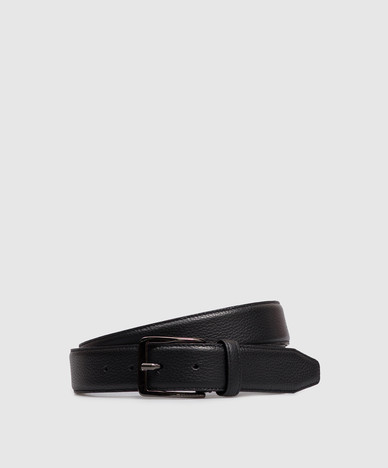 Black leather belt