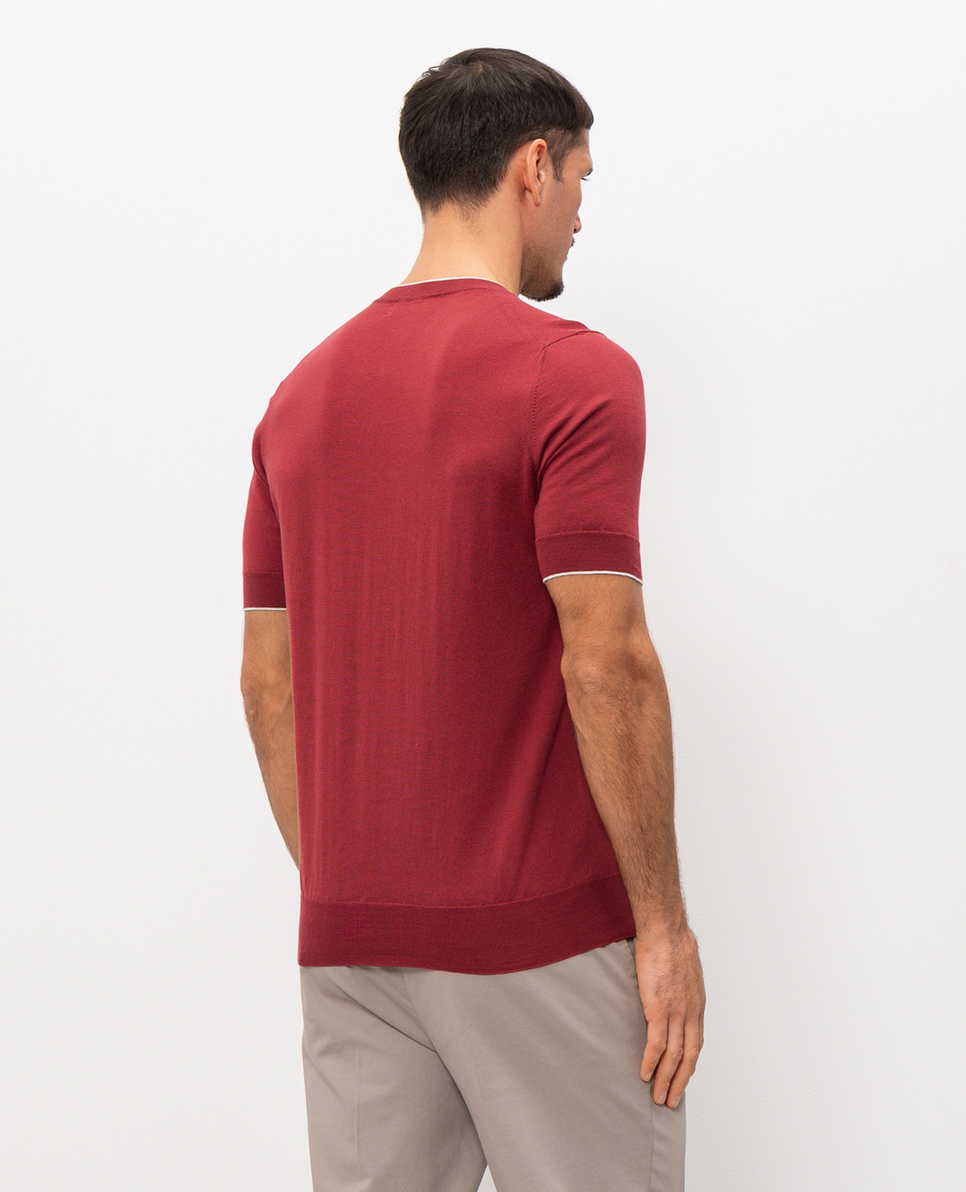 

Burgundy T-shirt Brunello Cucinelli