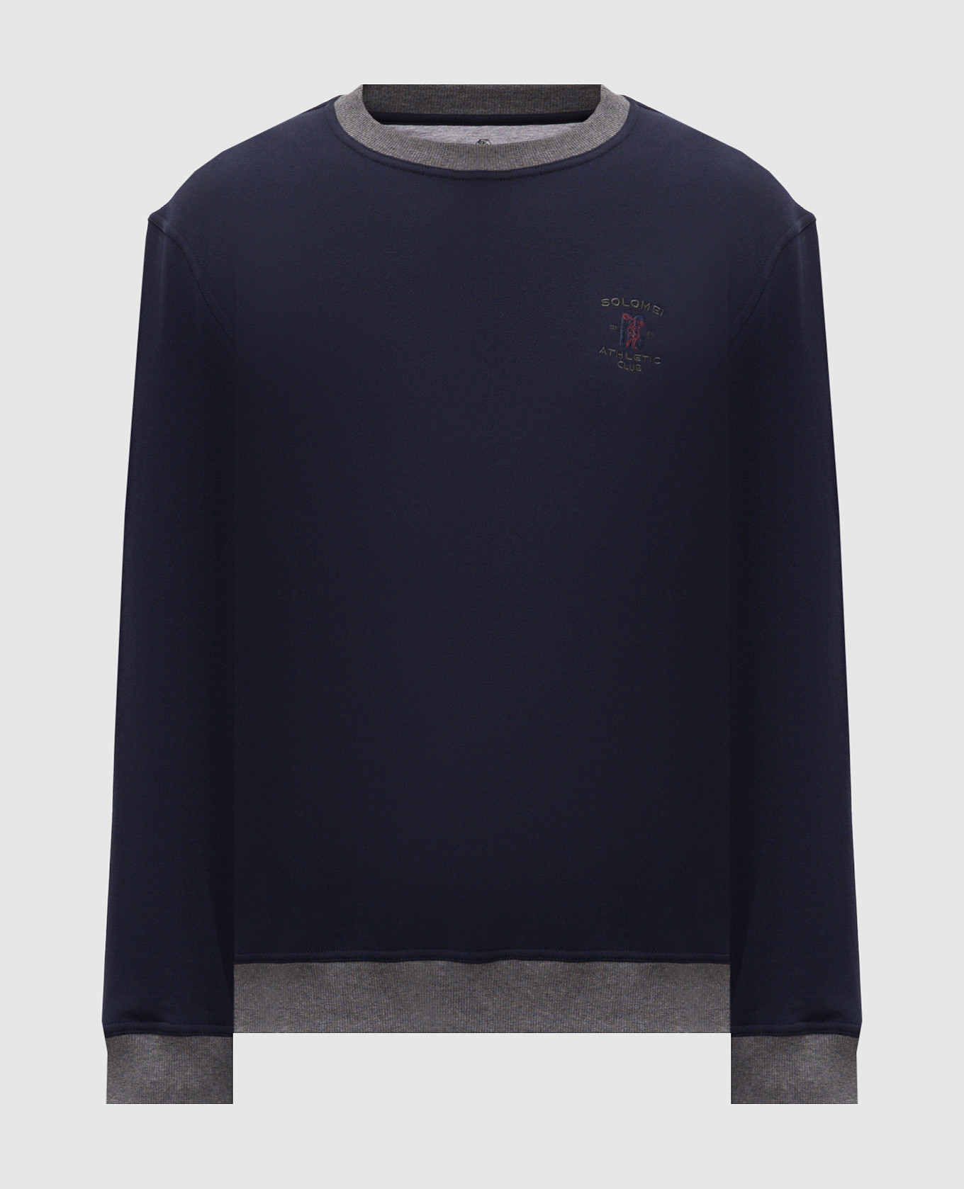 Blue sweatshirt with embroidery