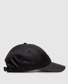 Alexander McQueen Black cap with textured logo 8386324419Q