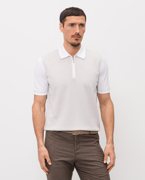 Bertolo Cashmere White polo with silk 902330002421