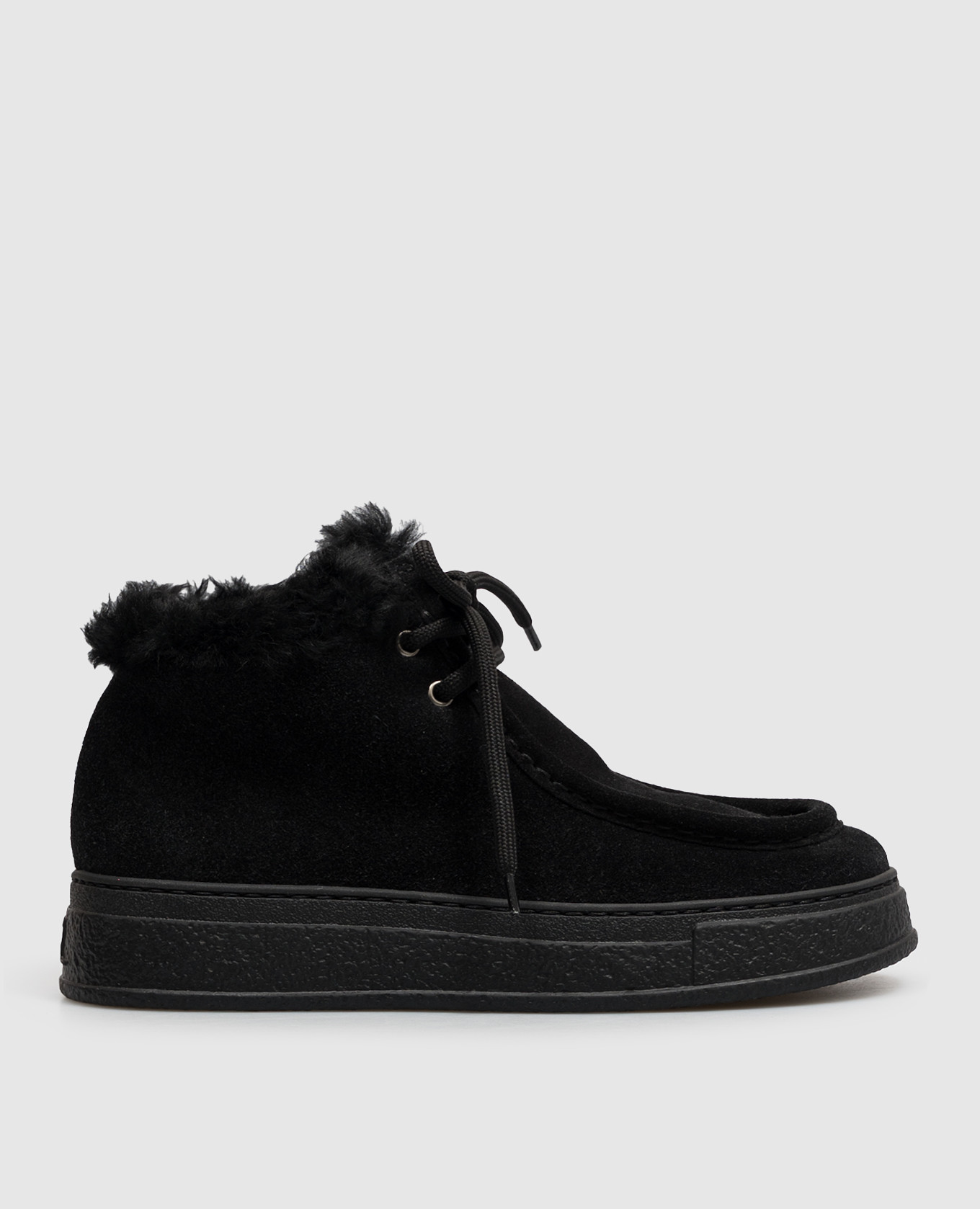 Giuly black suede deserts with fur