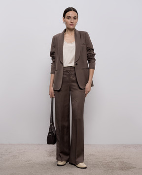 Peserico Brown jacket with linen A0121601926