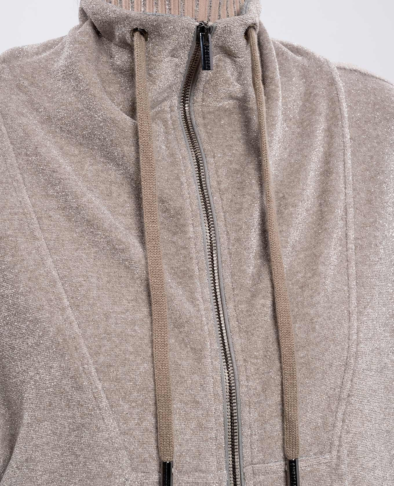 Beige velour sports jacket with lurex Peserico 5