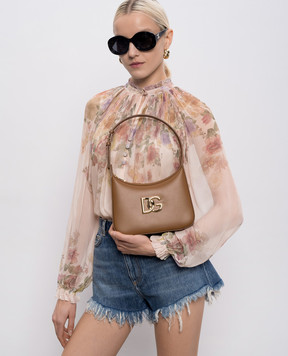 Dolce&Gabbana Brown leather hobo bag 3.5 BB7598AW576