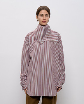 Ami Paris Burgundy striped blouse UTP801CO0133
