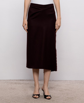Victoria Beckham Brown wool skirt 1326WSK007362A