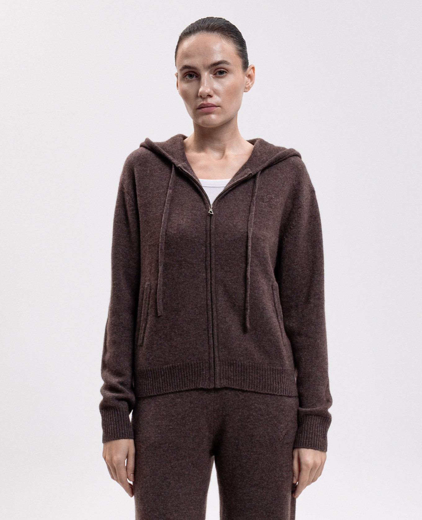 Brown cashmere and wool sports jacket Sporty & Rich 3