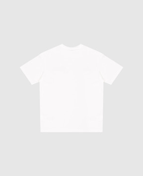 Dolce&Gabbana Children's T-shirt with textured monogram logo L4JTHVG7P4Z814