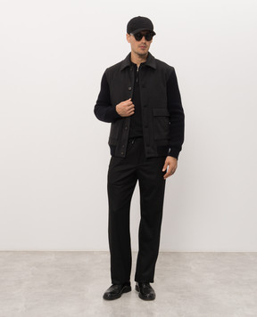 Castangia dal 1850 Black wool pants SEPANT2