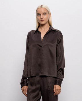 Tom Ford Brown silk blouse TS2144FAX1720