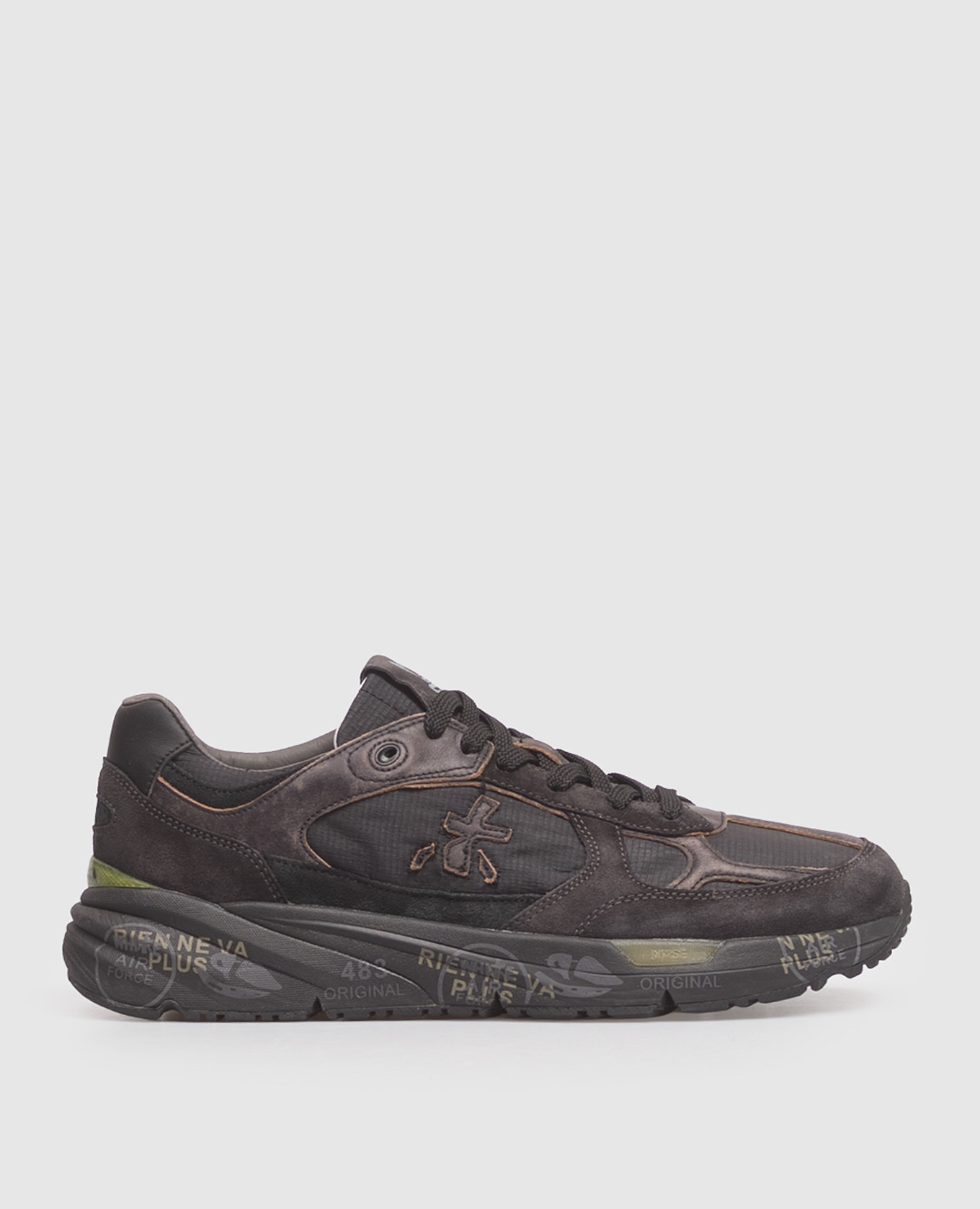 Mase25 black combination sneakers with vintage effect