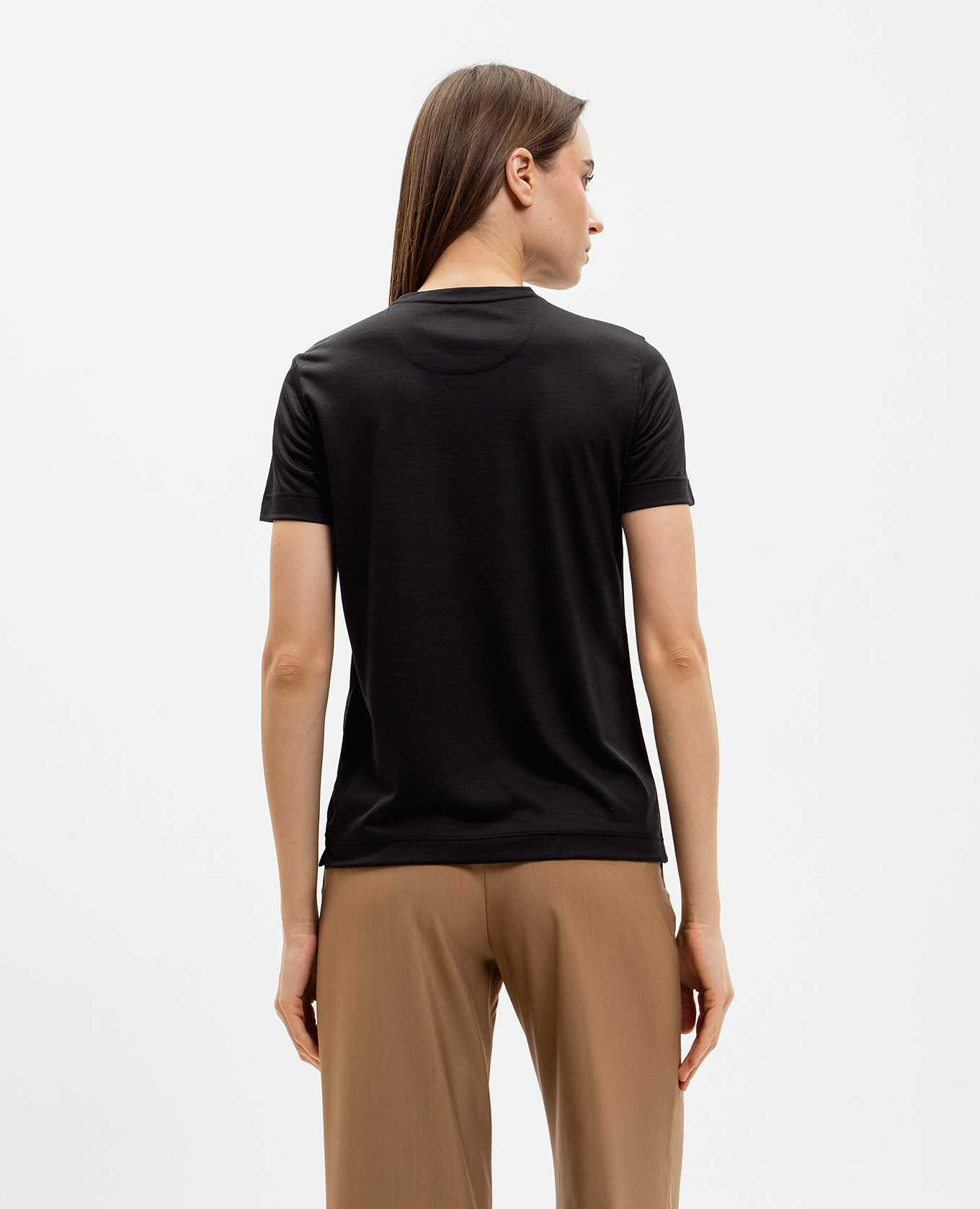 

Amata black wool T-shirt Marco Pescarolo