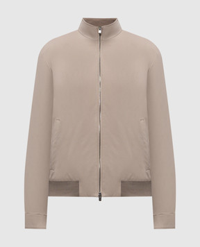 Agnona Grey jacket with logo TH11U3XU6020