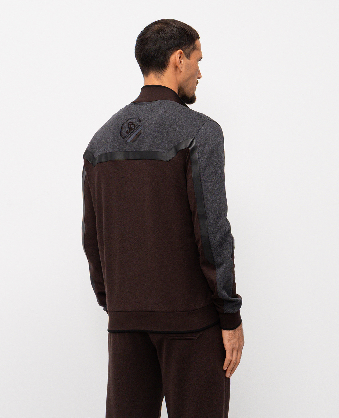 

Brown sports jacket with silk Stefano Ricci