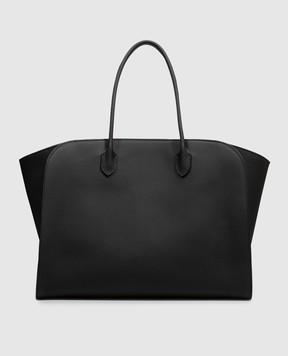 The Row Marlo black leather tote bag W1773L133