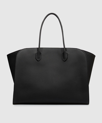 Marlo black leather tote bag