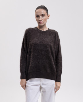Max Mara CHICCA dark brown cashmere sweater SMMCHICCA