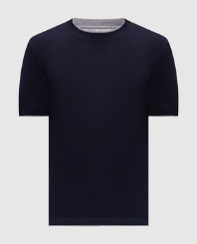 Brunello Cucinelli Blue layered T-shirt M0B137427