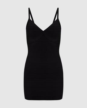 Herve Leger Black mini dress After Party 46HLFT8571193