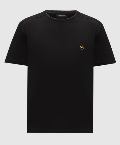 Black T-shirt with logo patch