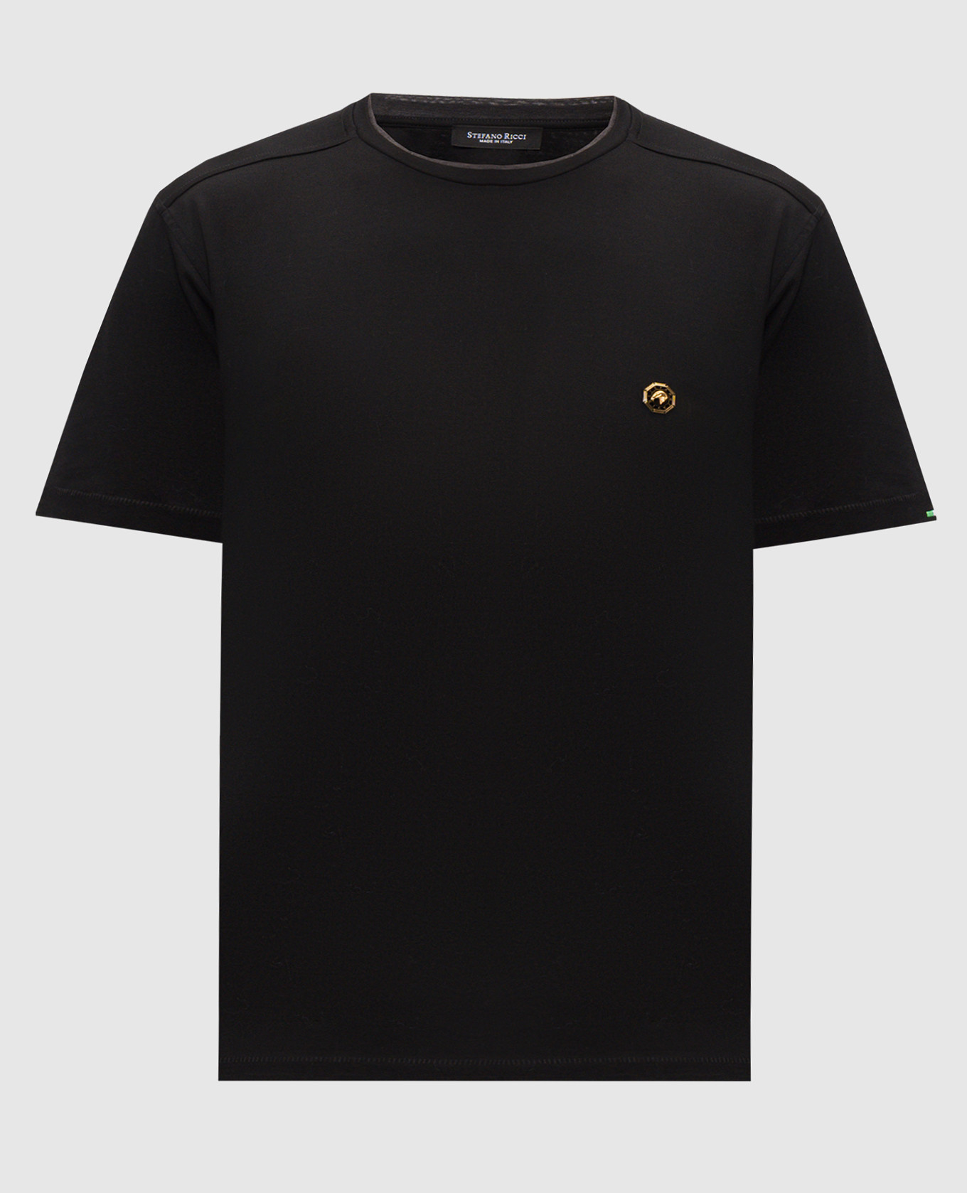 Black T-shirt with logo patch