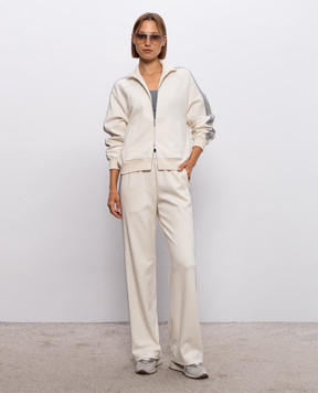 Peserico Ivory striped track jacket A12583J0C5033